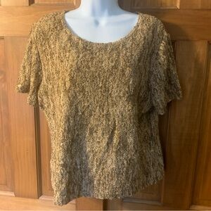 Textured‎ Gold Women's Top Lined